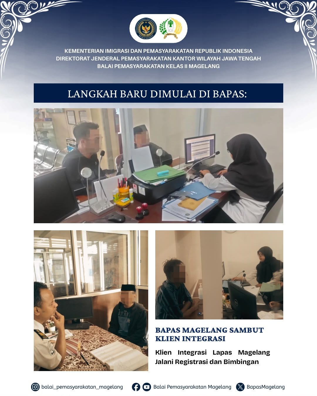 BAPAS KELAS II MAGELANG LAKUKAN REGISTRASI KLIEN BARU PENERIMA PROGRAM INTEGRASI DARI LAPAS KELAS IIA MAGELANG